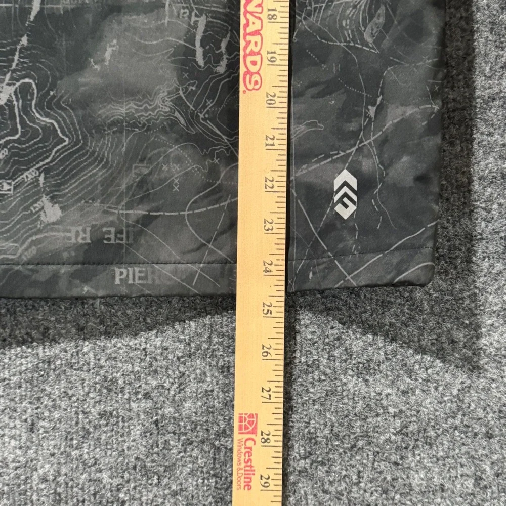 Free Country Softshell Jacket Boys 14/16 Grey Black Excellent Topo Map Hooded